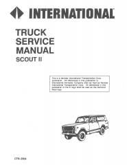 Service Manual for 1971-75 IH International Harvester Scout II